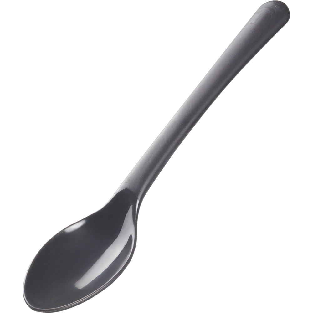 Mehrweg Teelöffel, 14cm, Schwarz, PP  | Packung (100 Paare)