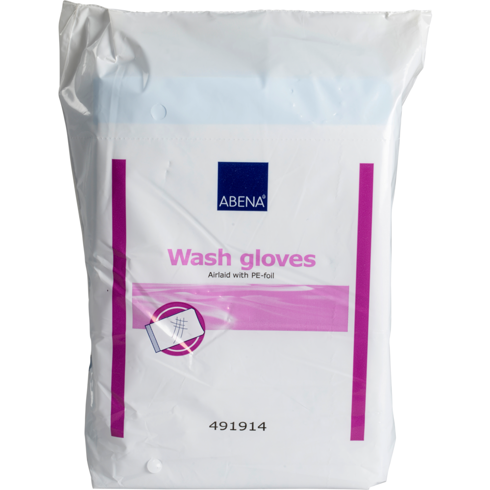 Waschhandschuhe, 16x23 cm, Airlaid/PE, Weiß   | Packung (50 Paare)