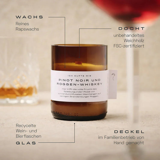 Candle - "Pinot Noir &amp; Rye Whiskey" - Fragrance - 140g