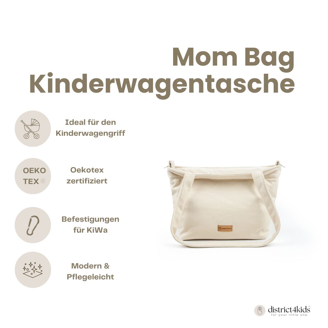 Wickeltasche Kaschmir elegante Kinderwagen-Tasche | Mom bag