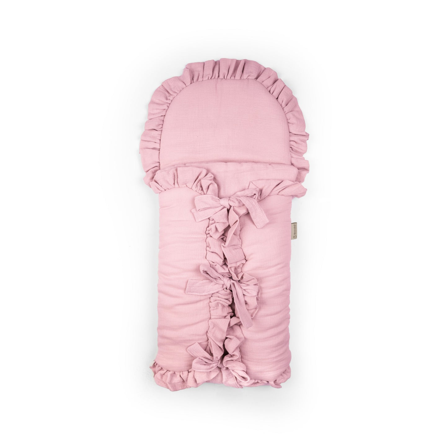 Babyschlafsack Cuddly Musselin mit Schleifen - ganzjähriger Puckschlafsack