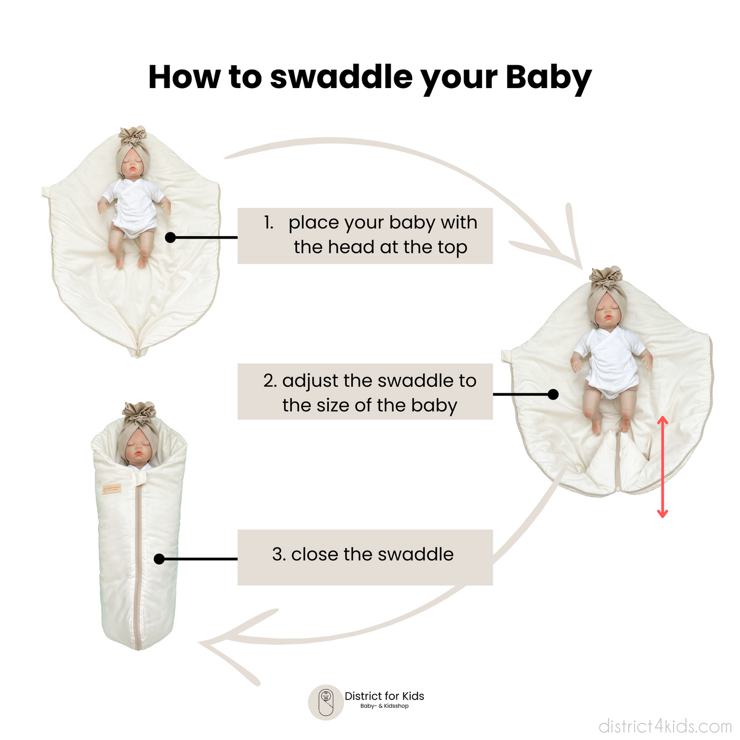 Pucksack Baumwolle Rosen mitwachsend – Ganzjahres Babyschlafsack & Einschlafhilfe