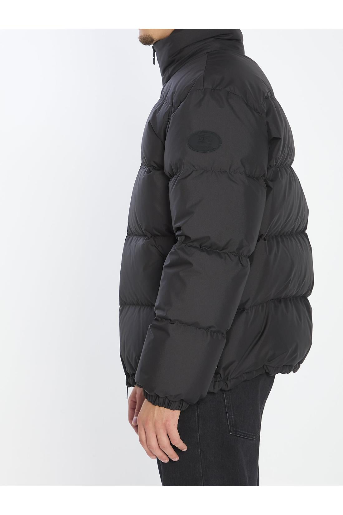 Puffer jacket with packable hood