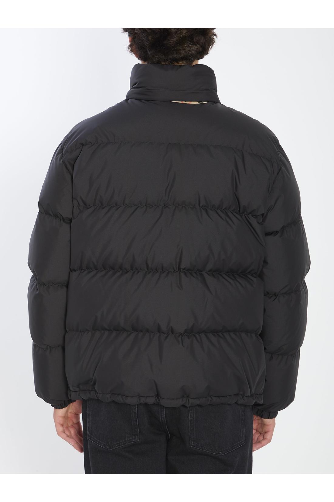 Puffer jacket with packable hood