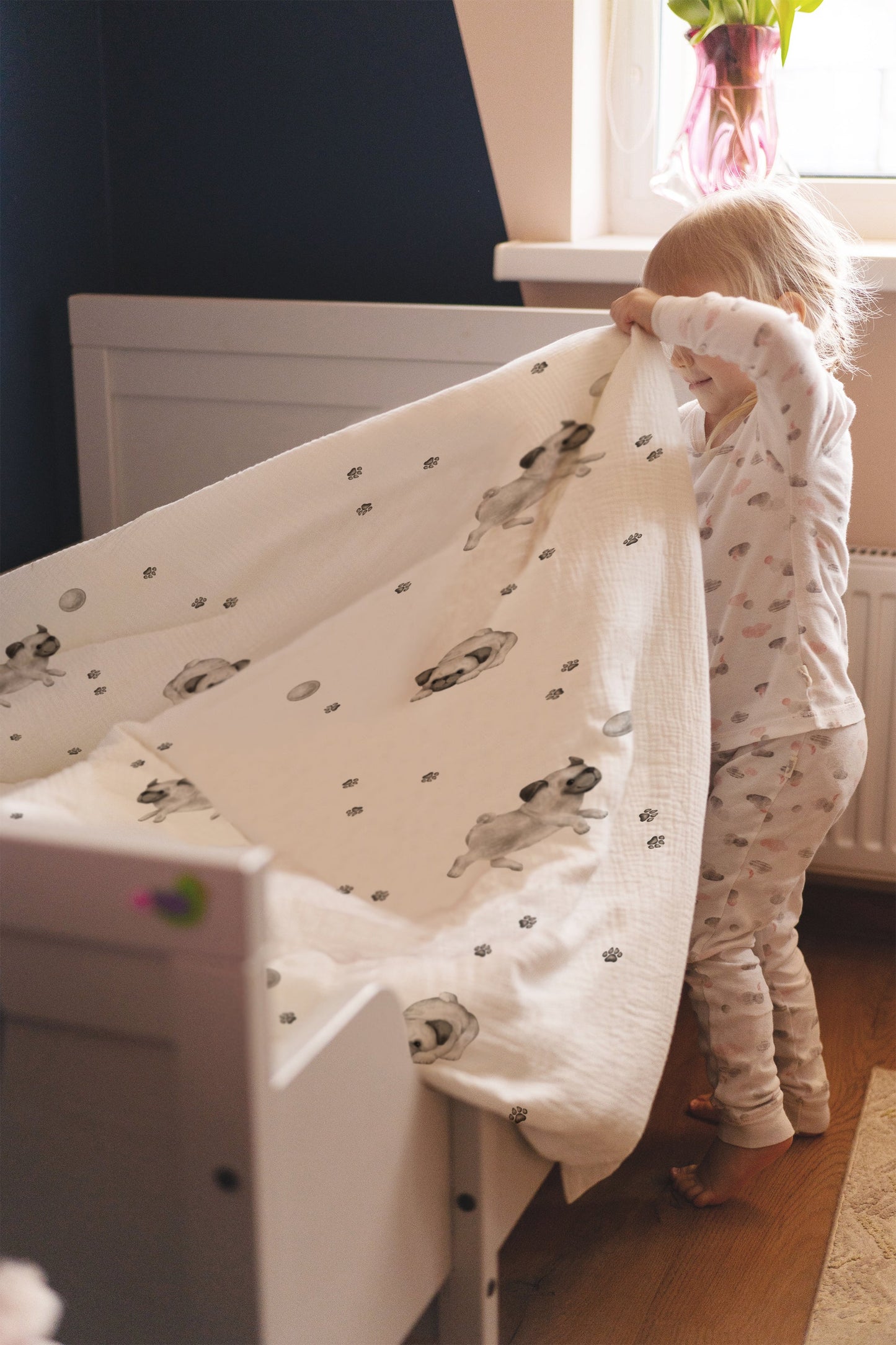 "Sweet Pug" úrvals barnarúmföt