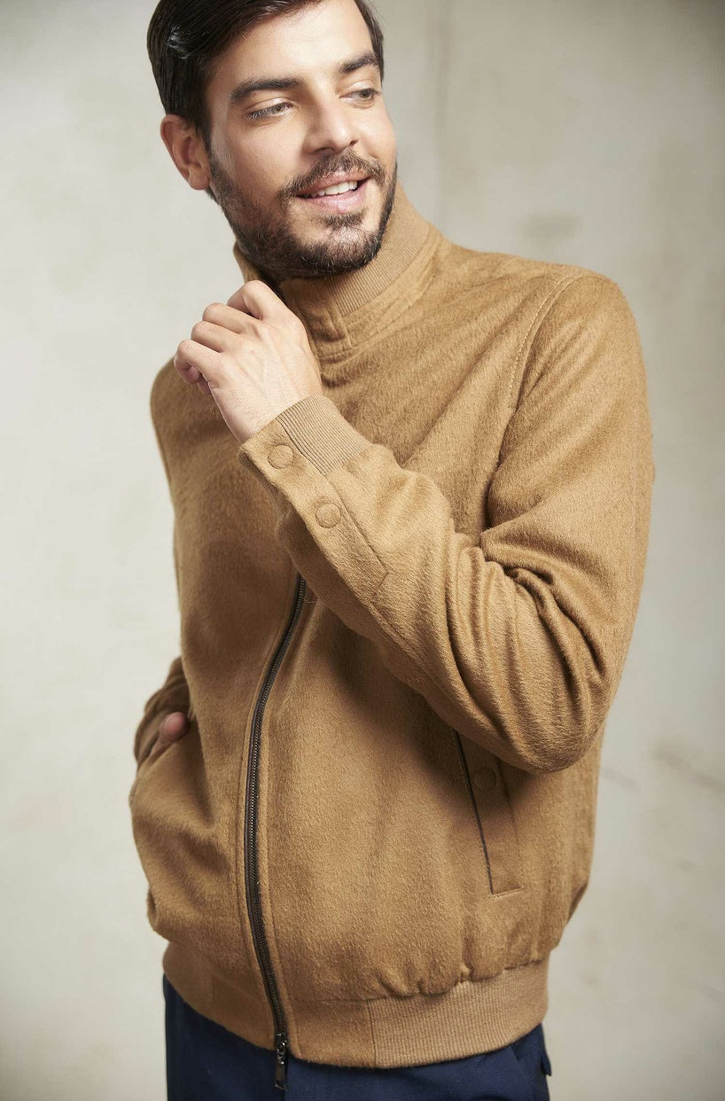 KUNA | NADRIAN bomber jacket made of alpaca wool – essentials for men