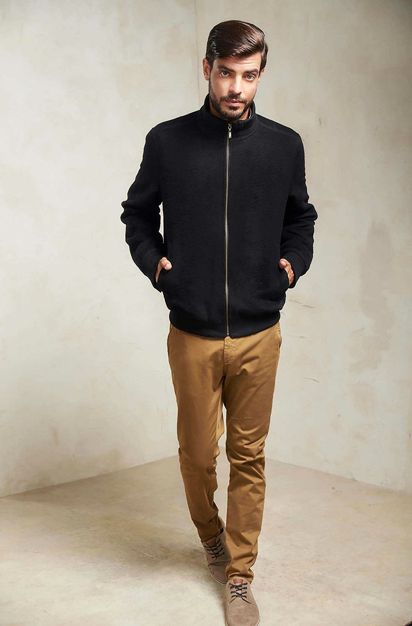 KUNA | NADRIAN bomber jacket made of alpaca wool – essentials for men