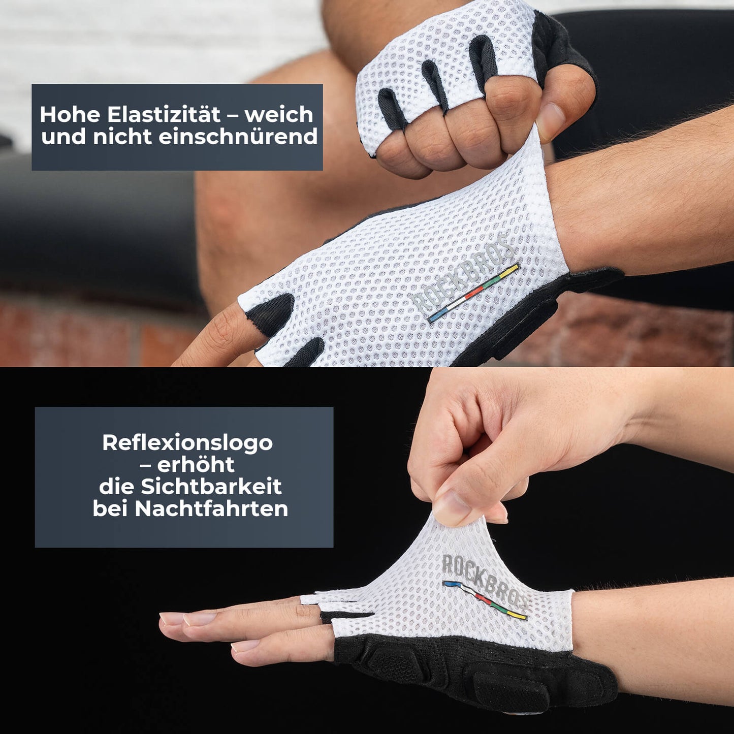 ROAD TO SKY cycling gloves, half-finger, SBR padding, breathable, non-slip