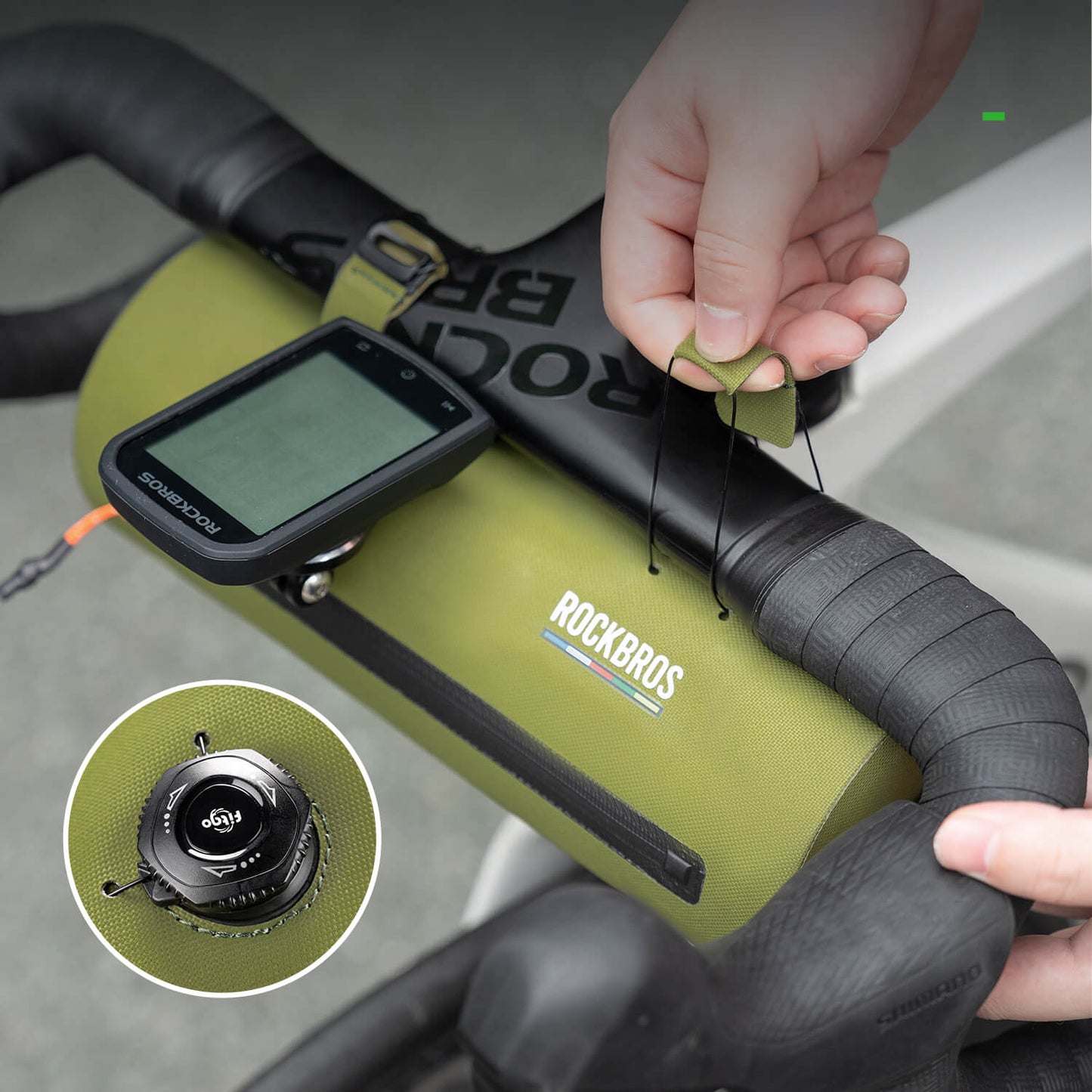 ROAD TO SKY 100% vatnsheld stýristaska 2L græn