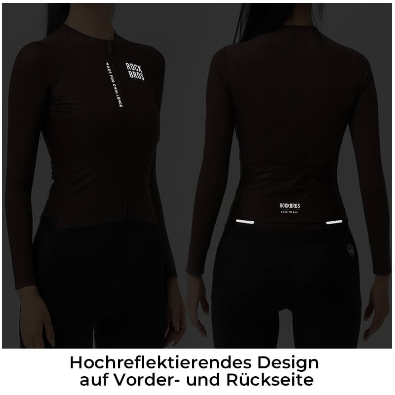 ROAD TO SKY Damen Langarm-Radtrikot Fahrrad Jersey für MTB & Rennrad