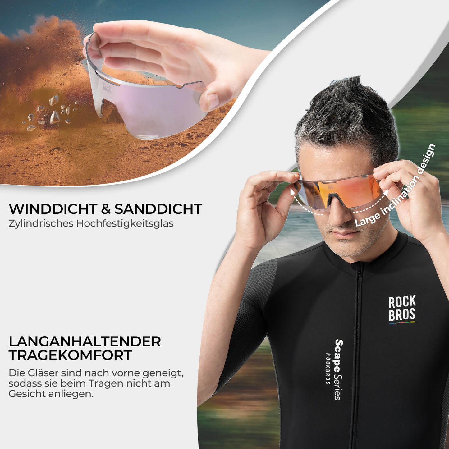 Fahrradbrille Drei-Gläser Konfigurationssystem - BOUNDLESS Serie