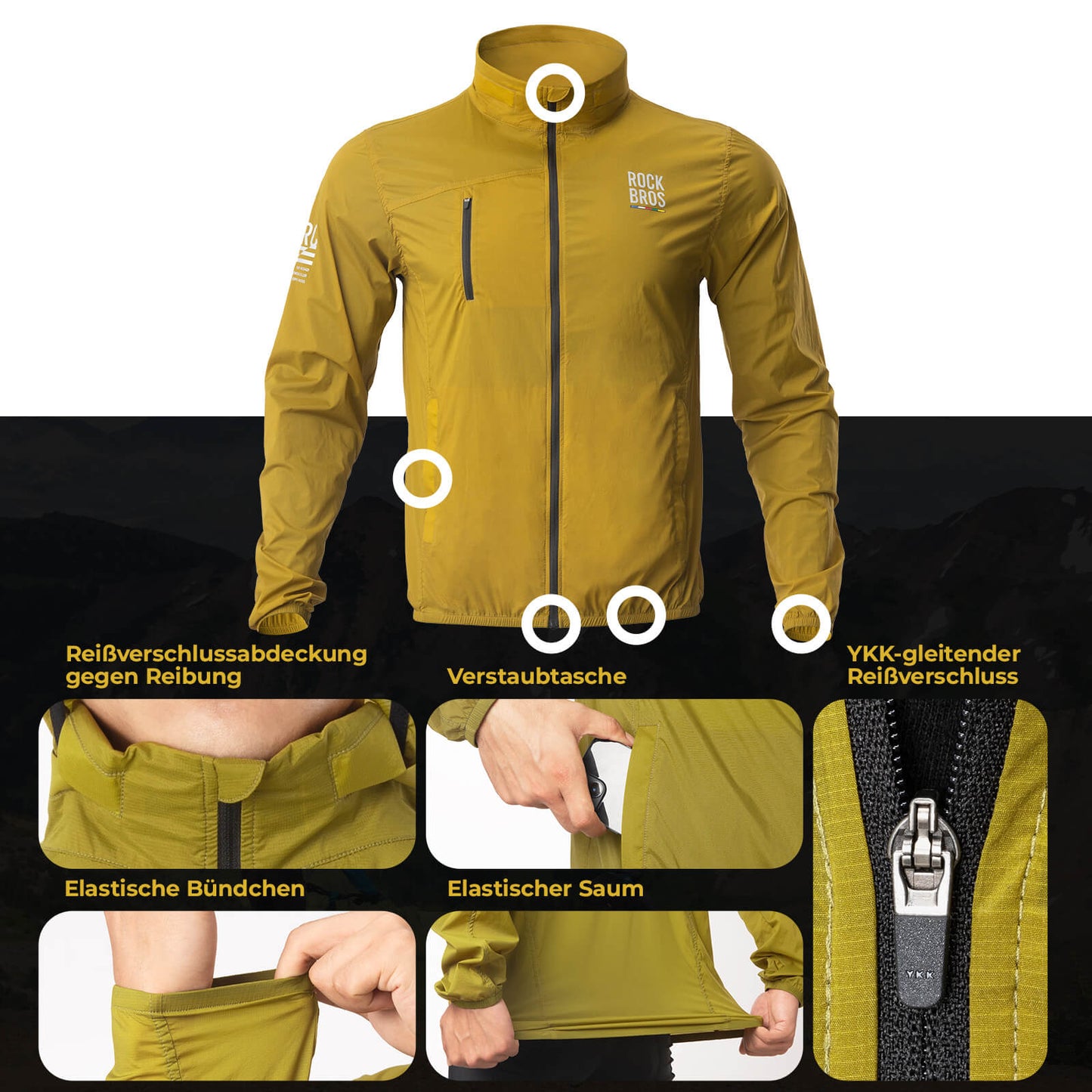 ROAD TO SKY Winter Cycling Jacket, Windproof and Breathable for MTB &amp; Road Bikes