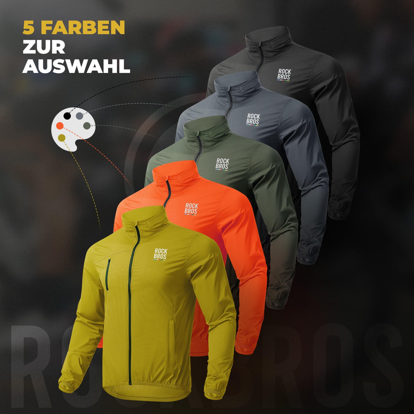 ROAD TO SKY Winter Cycling Jacket, Windproof and Breathable for MTB &amp; Road Bikes