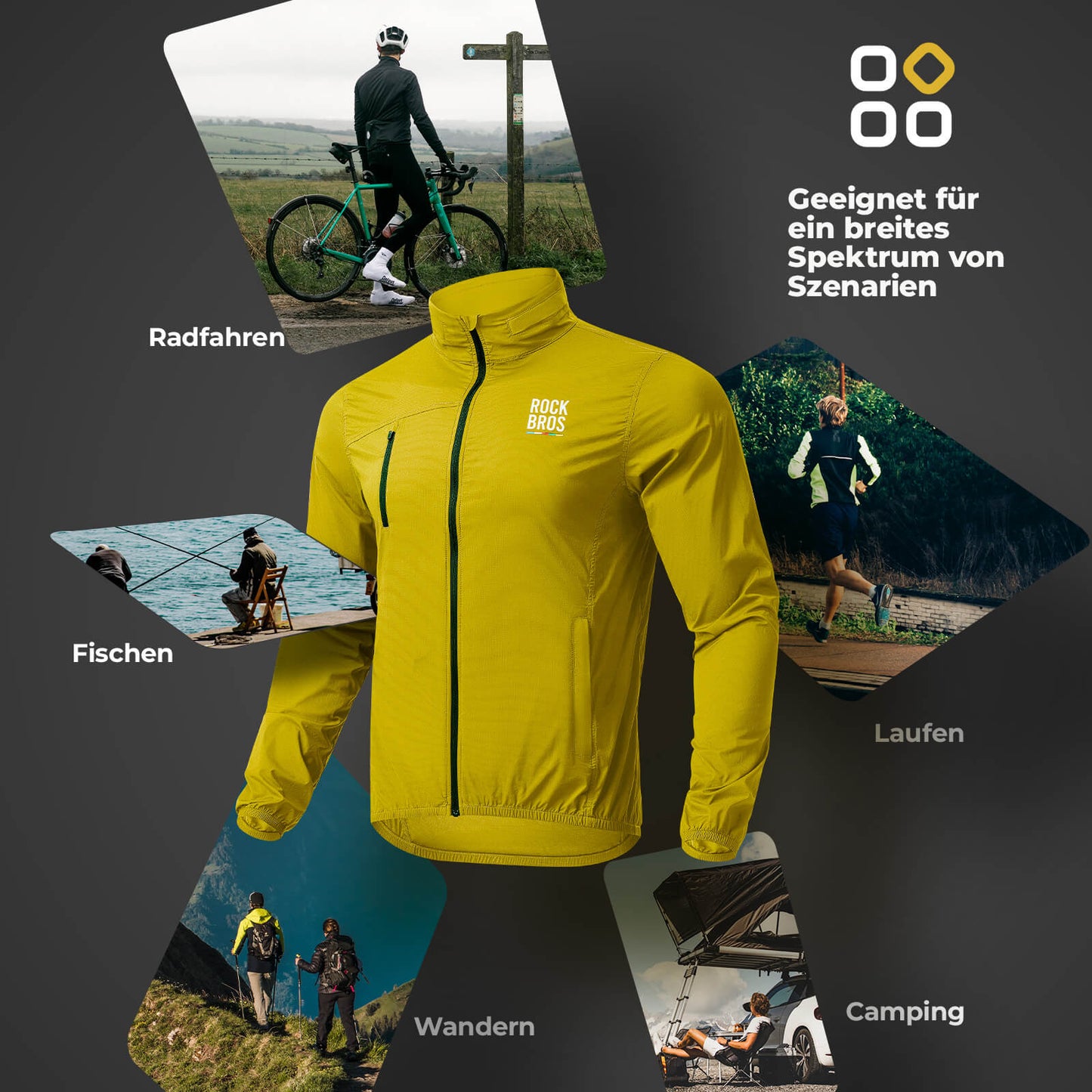 ROAD TO SKY Winter Cycling Jacket, Windproof and Breathable for MTB &amp; Road Bikes