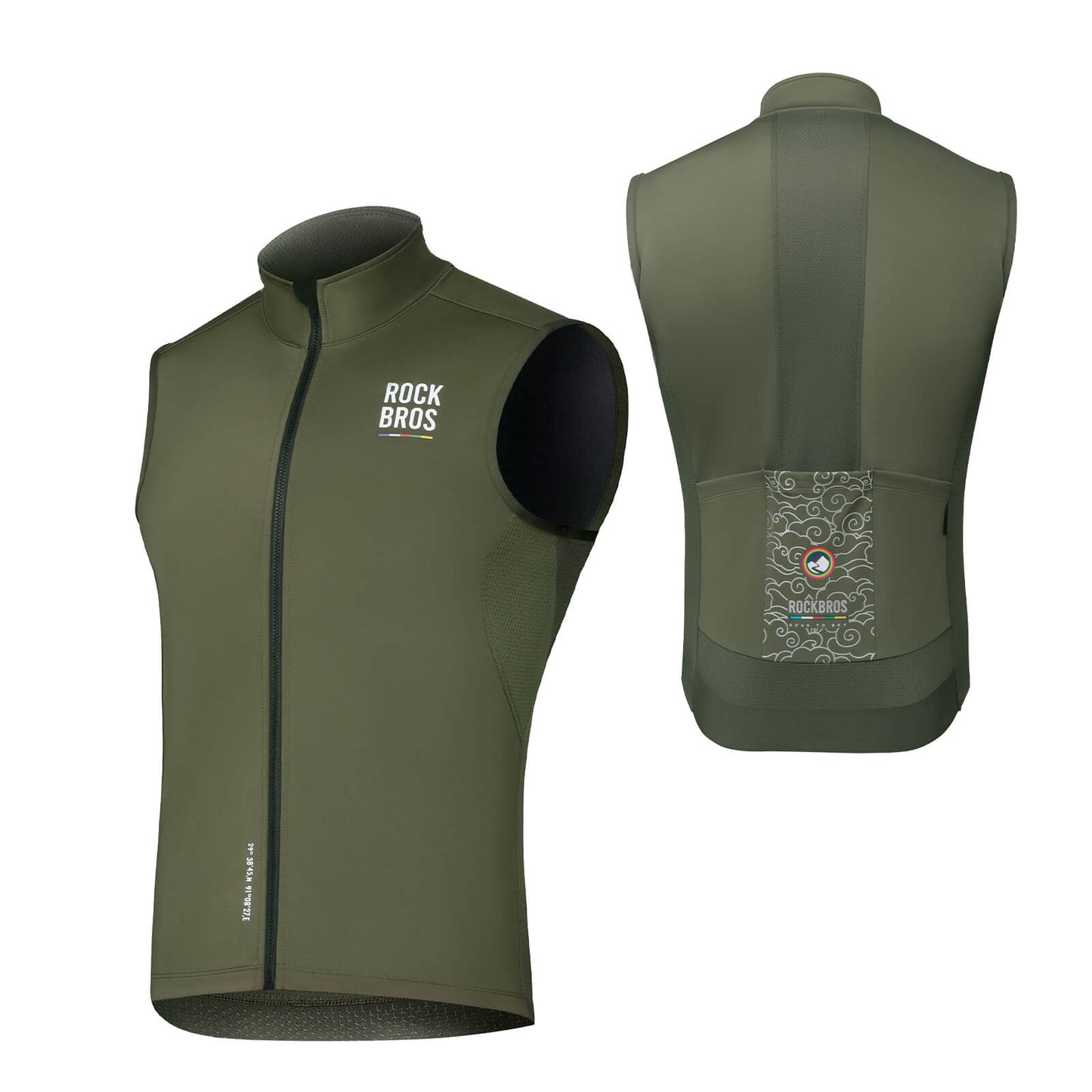 ROAD TO SKY Herren Fahrradjacke Ärmellose Weste Laufweste Atmungsaktiv