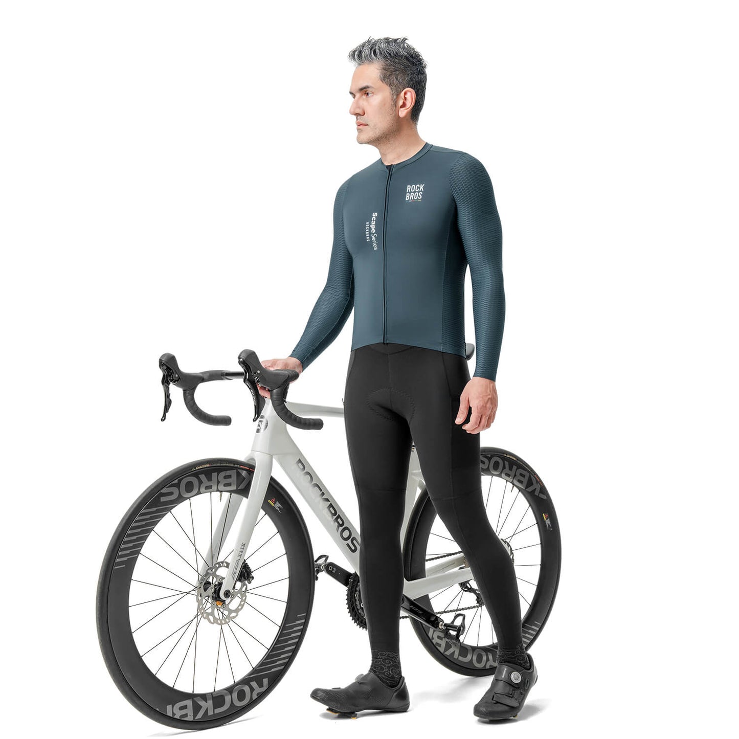 ROAD TO SKY hjólatreyja með löngum ermum fyrir herra, bæði fjallahjól og götuhjól