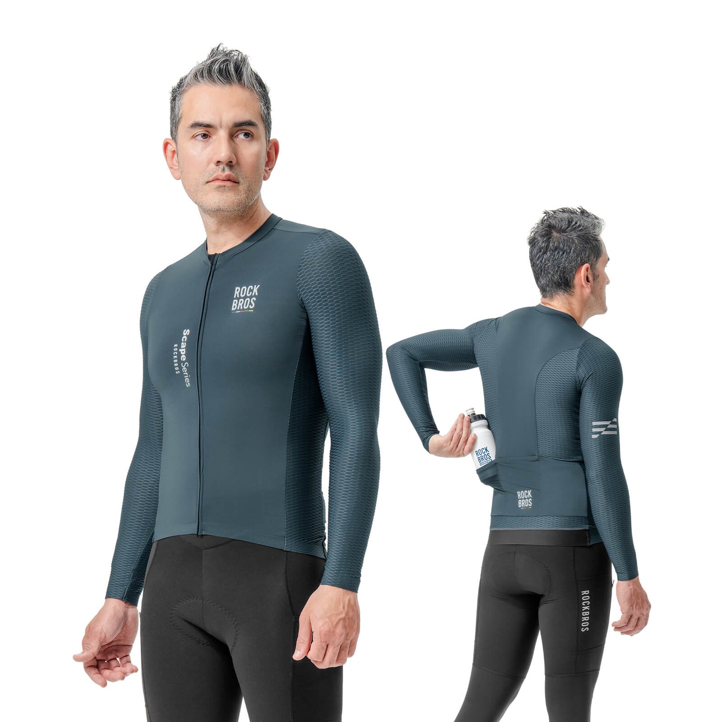 ROAD TO SKY hjólatreyja með löngum ermum fyrir herra, bæði fjallahjól og götuhjól