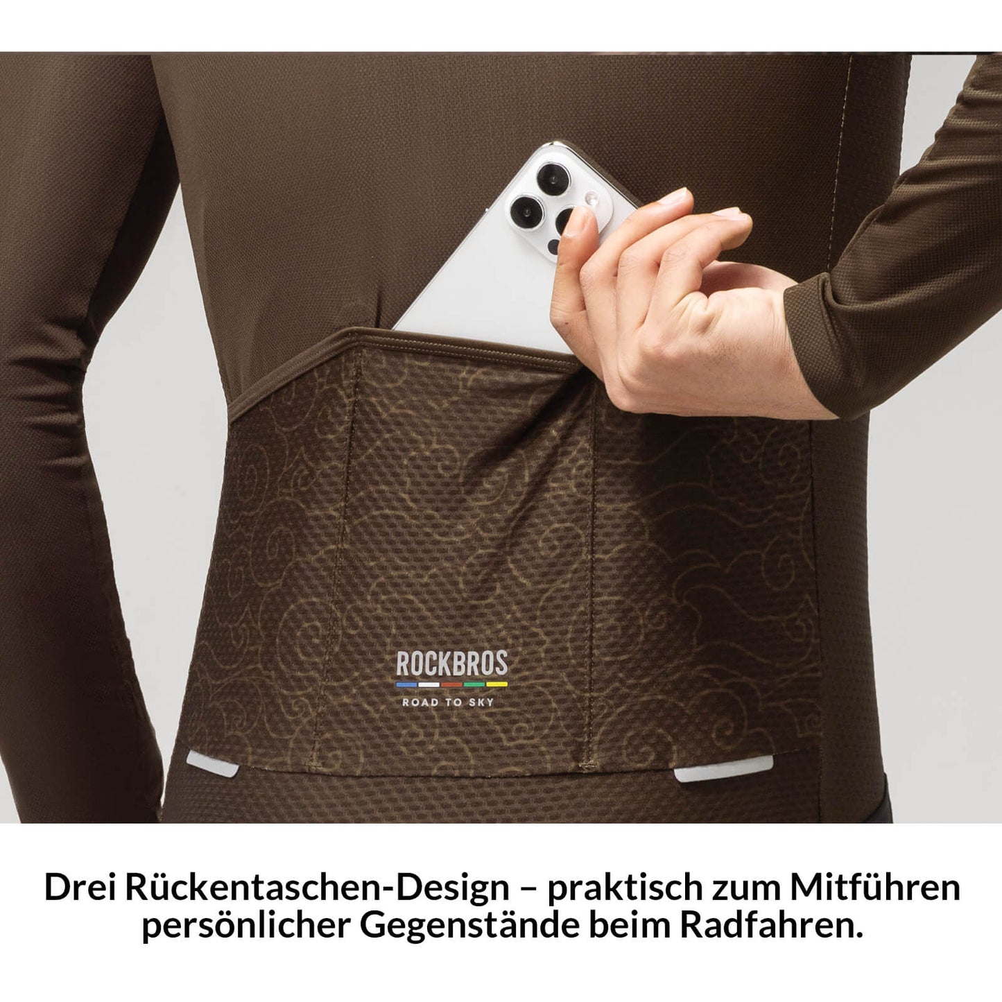 ROAD TO SKY Long Sleeve Cycling Jersey Men's Jersey Yellow/Blue