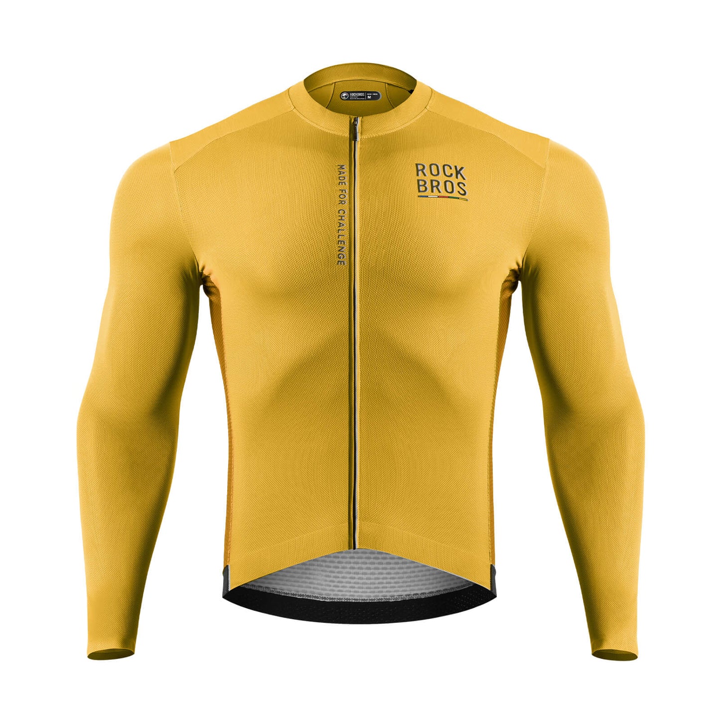 ROAD TO SKY Long Sleeve Cycling Jersey Men's Jersey Yellow/Blue