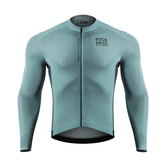 ROAD TO SKY Long Sleeve Cycling Jersey Men's Jersey Yellow/Blue