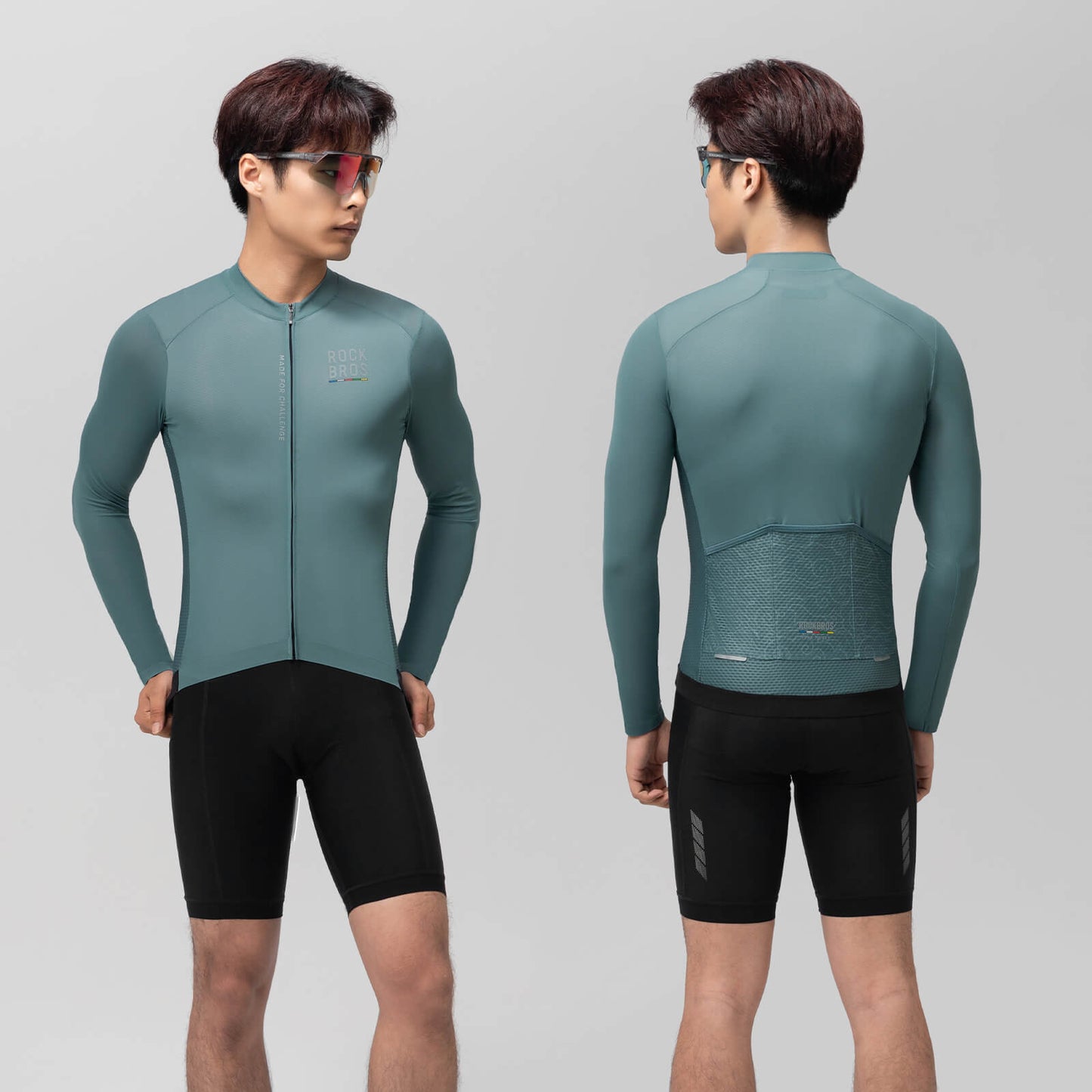 ROAD TO SKY Long Sleeve Cycling Jersey Men's Jersey Yellow/Blue