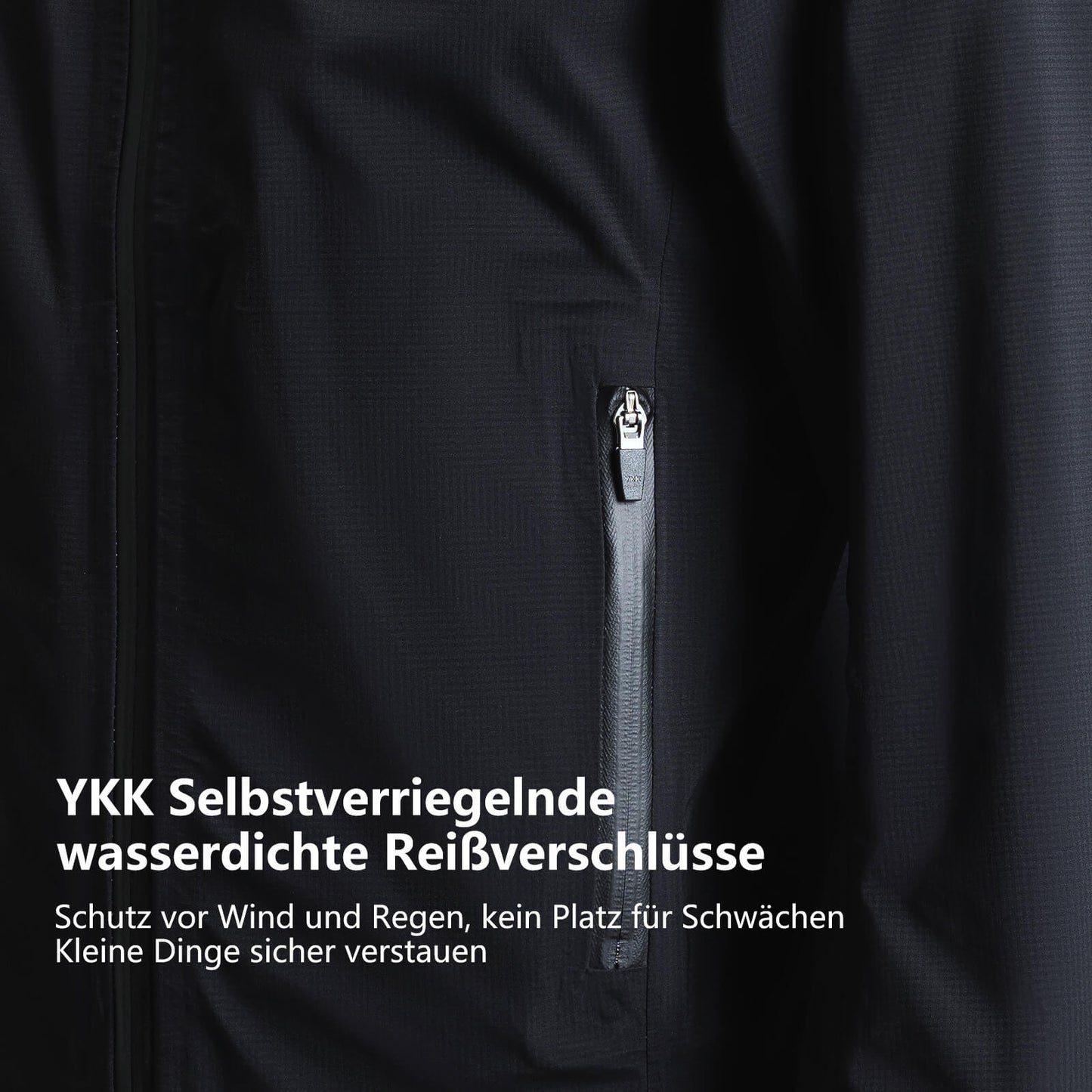 ROAD TO SKY Regenjacke faltbare Fahrradjacke Winddicht Unisex für MTB & Rennrad