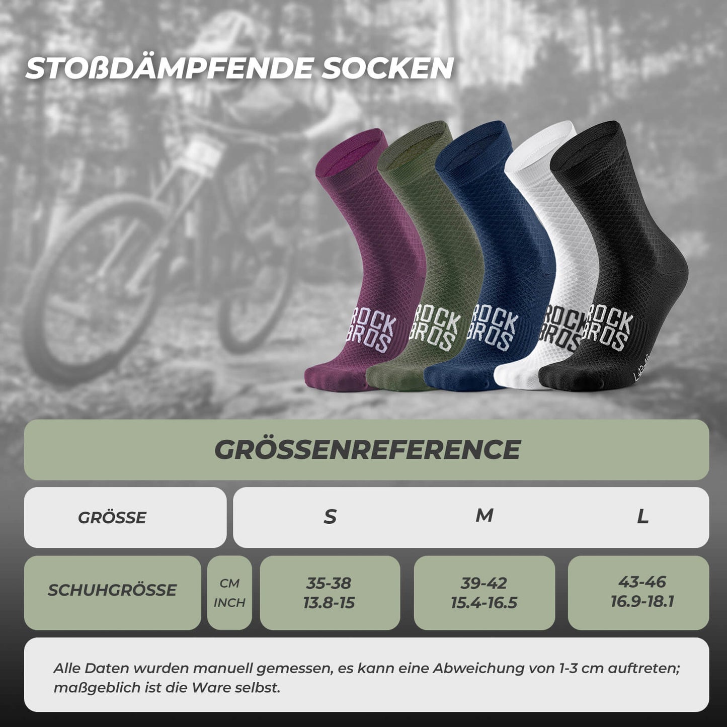 ROAD TO SKY Sports Socks Cotton Breathable Running Socks for MTB &amp; Road Cycling