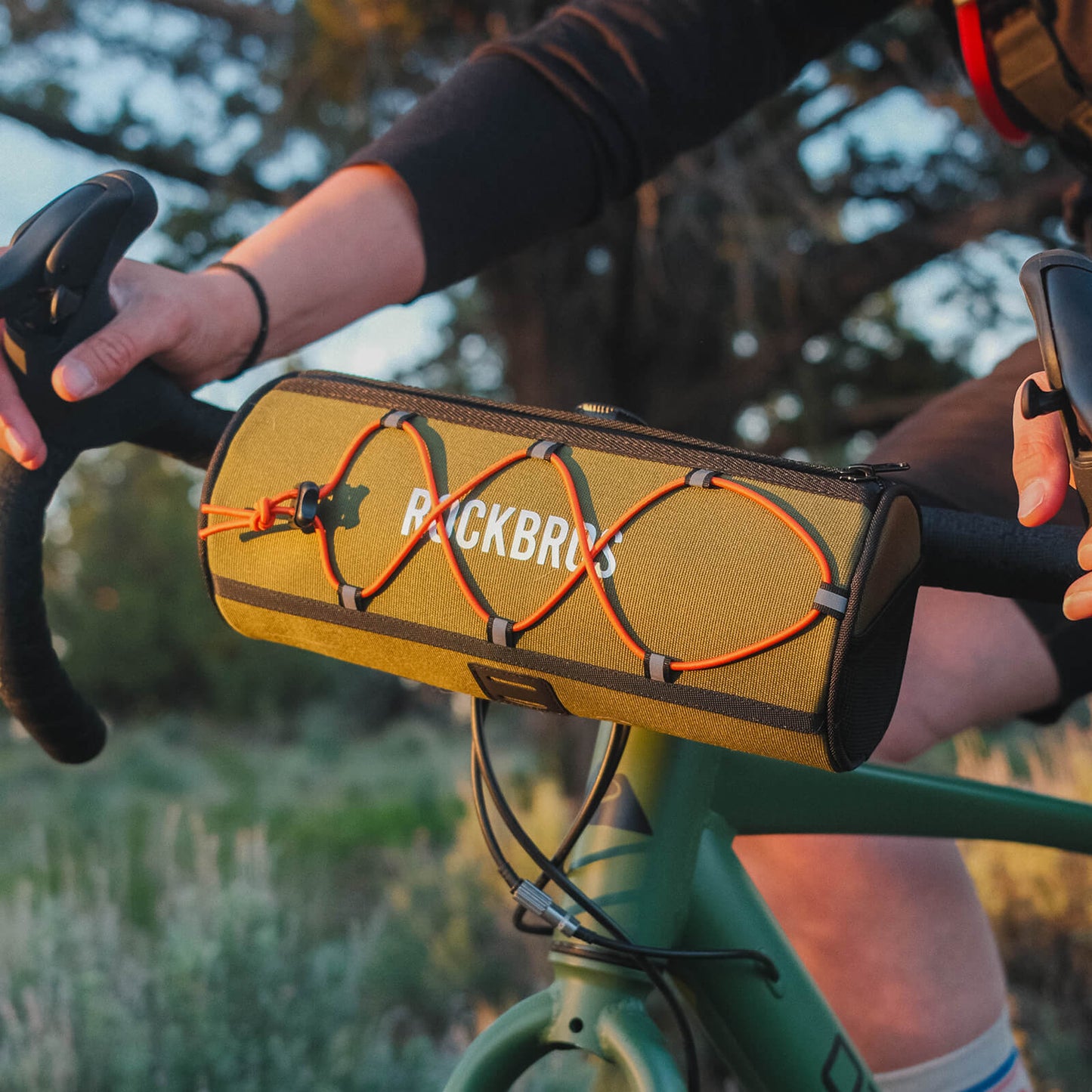 ROAD TO SKY Waterproof Reflective Cylindrical Handlebar Bag