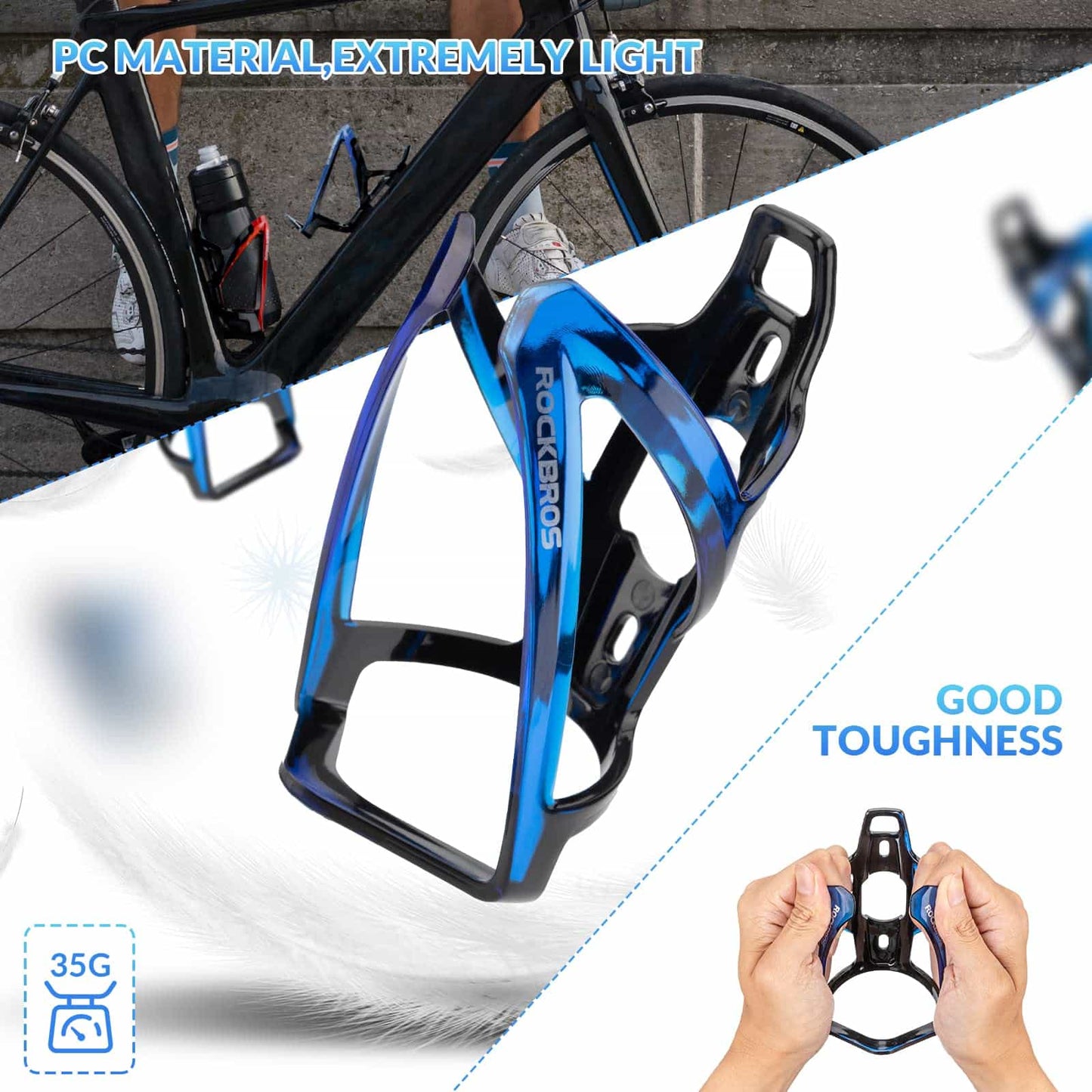 ROCKBROS 35g Lightweight PC Bicycle Bottle Holder