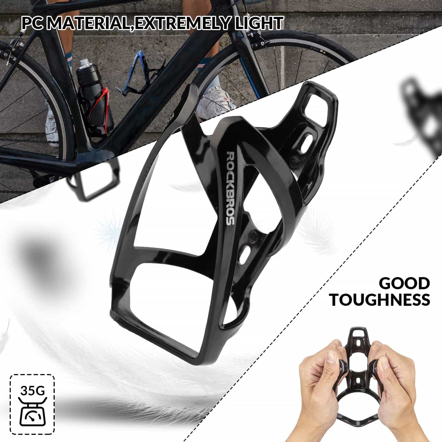 ROCKBROS 35g Lightweight PC Bicycle Bottle Holder
