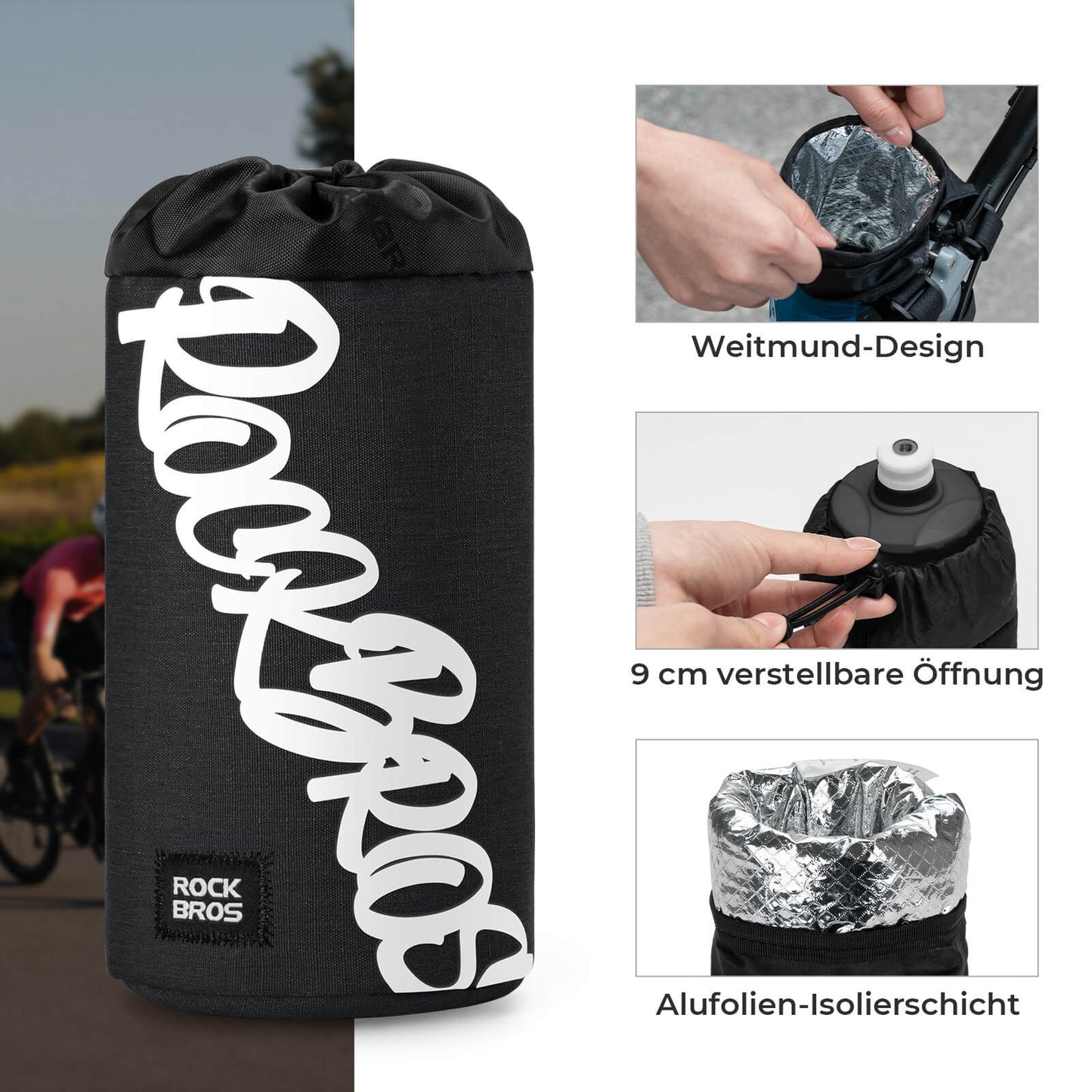 Fahrrad Lenkertasche Mini 1L für Trinkflaschen Ø9 cm