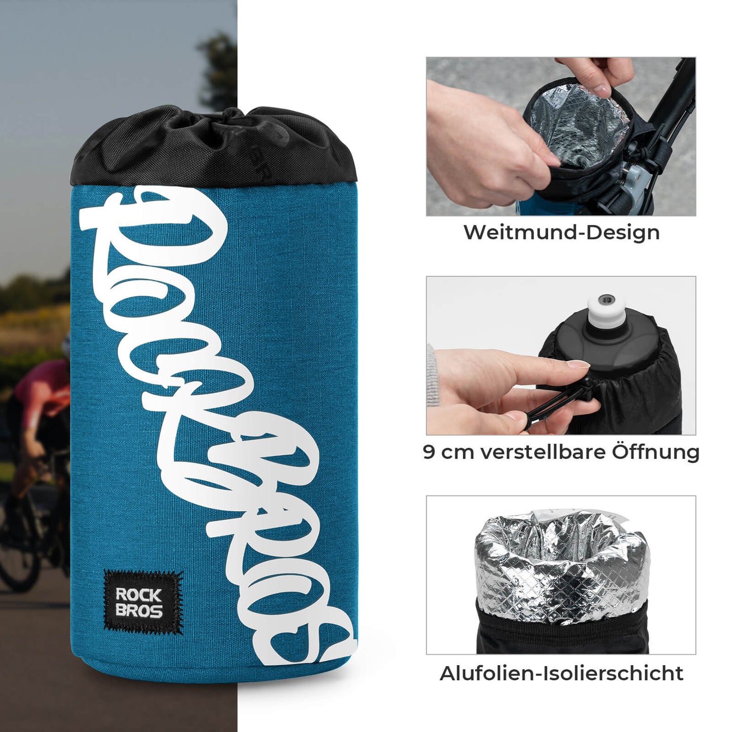 Fahrrad Lenkertasche Mini 1L für Trinkflaschen Ø9 cm