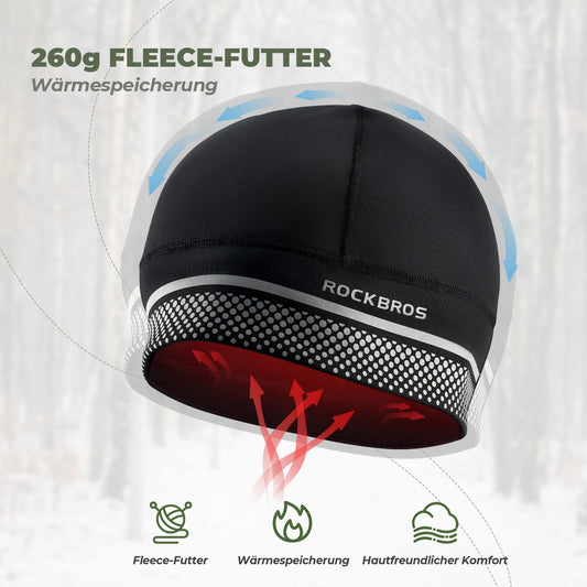 Cycling cap fleece helmet cap heat retention