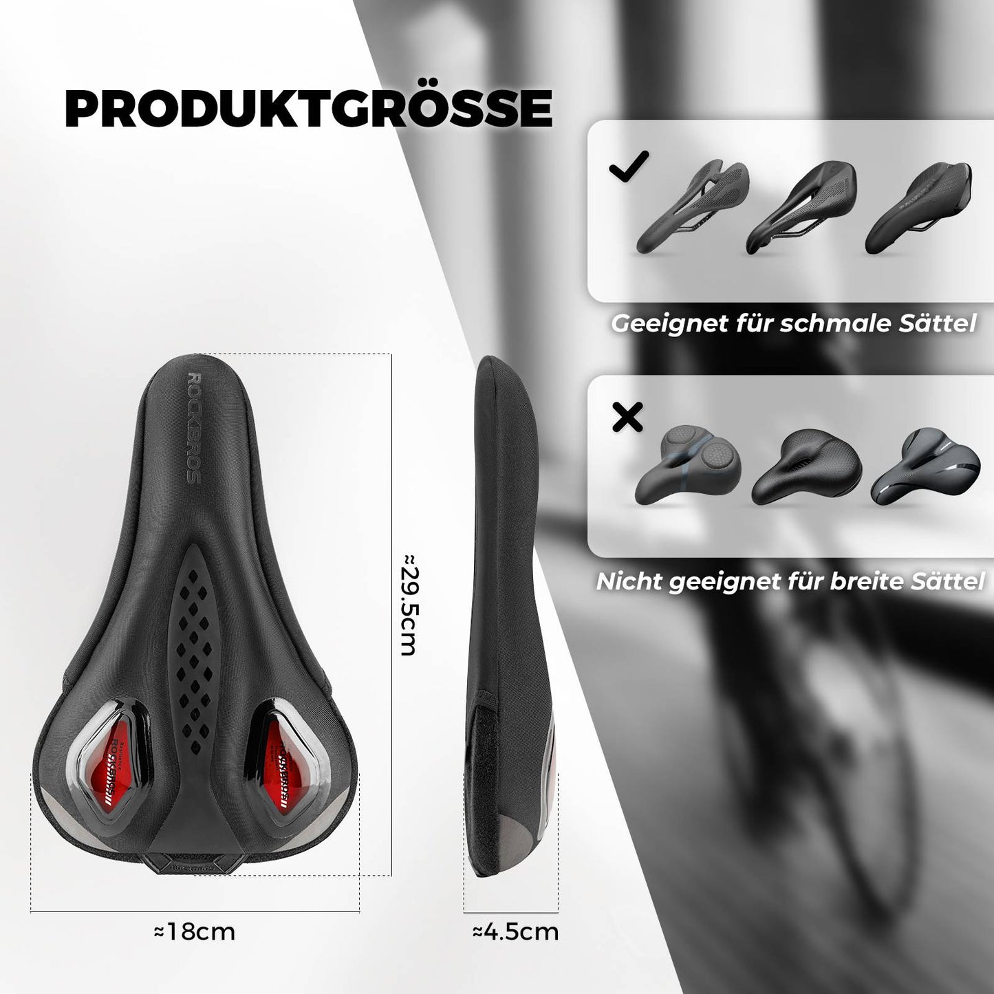 ROCKBROS Bicycle Saddle Cover Gel Cover for Bicycle Seat with Waterproof