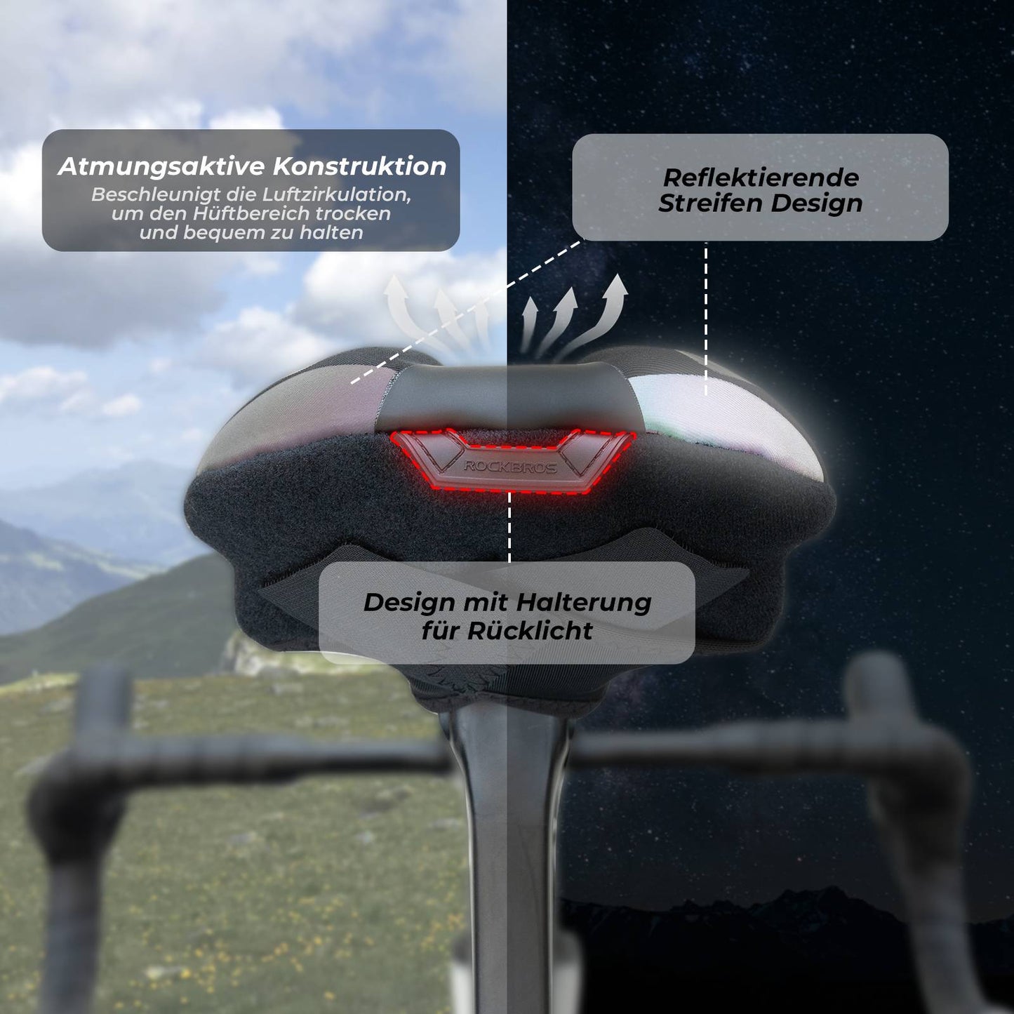 ROCKBROS Bicycle Saddle Cover Gel Cover for Bicycle Seat with Waterproof