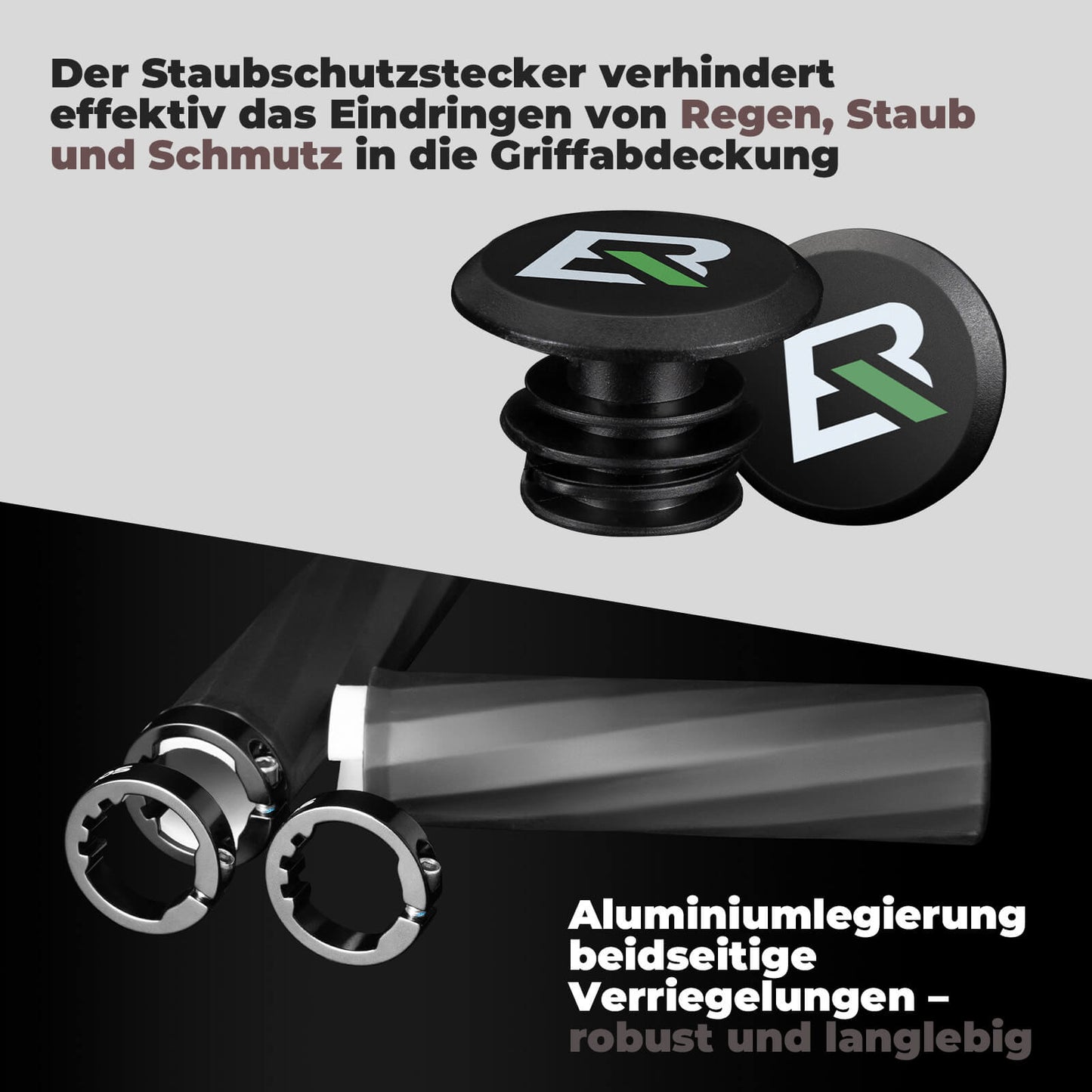 ROCKBROS Fahrradgriffe rutschfest Doppelverschluss 22,2mm