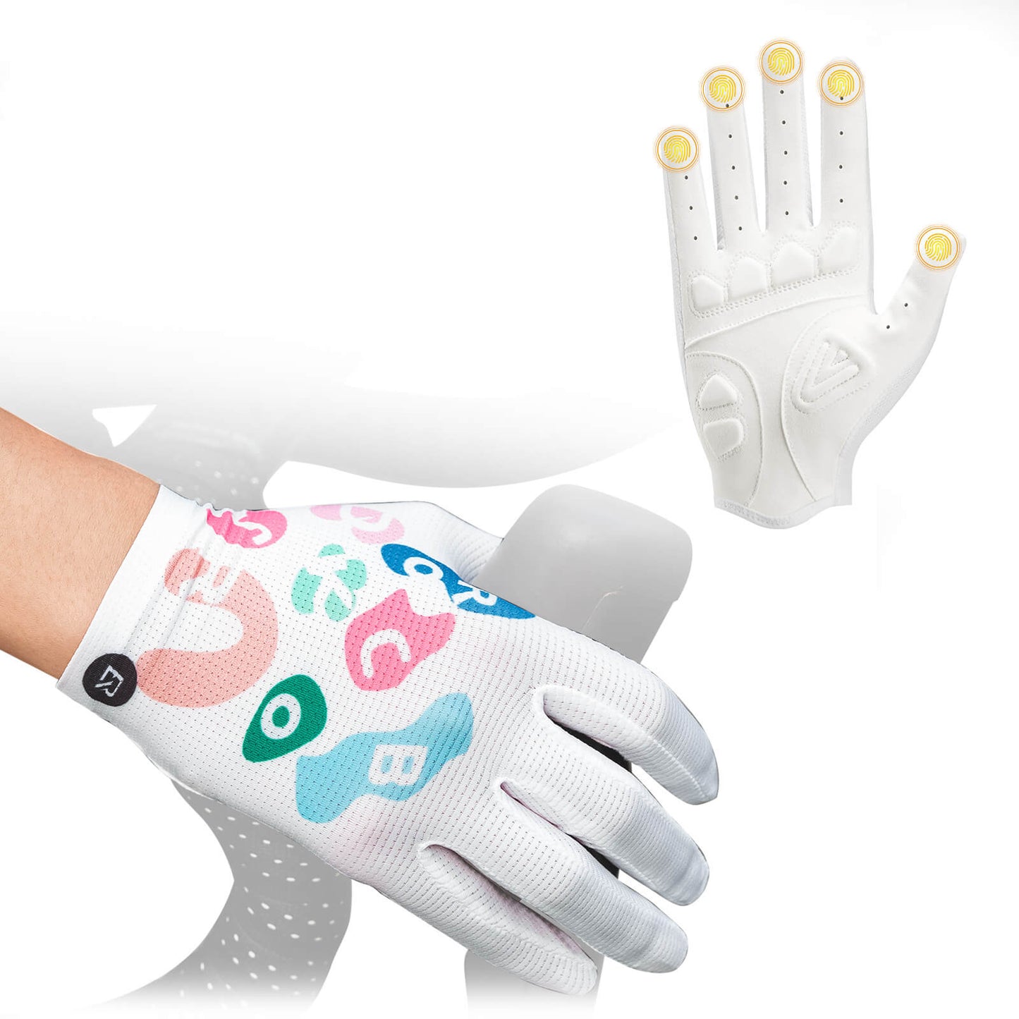 ROCKBROS hjólreiðahanskar með SBR bólstrun, öndunarvænir, mjög sveigjanlegir