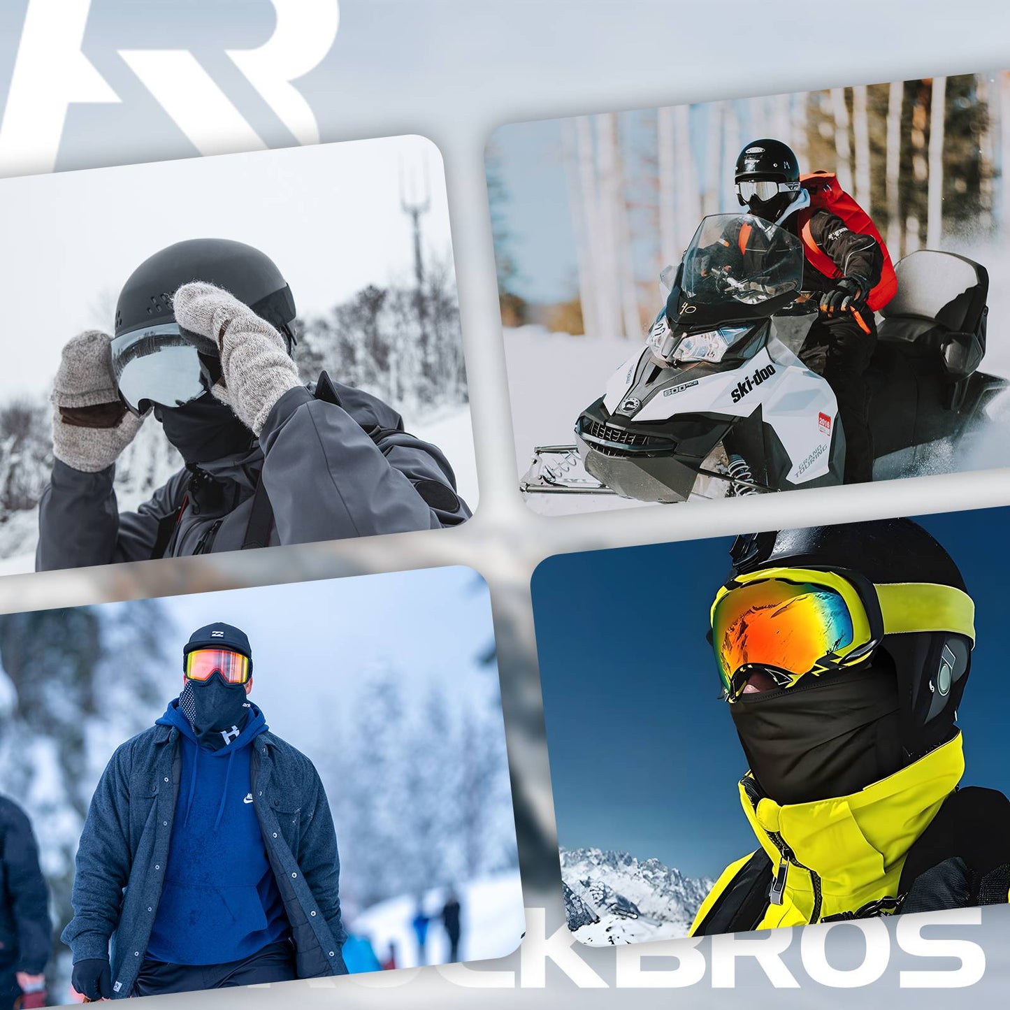 ROCKBROS Multifunctional Fleece Scarf, Balaclava, Soft Face Mask, Tube Scarf