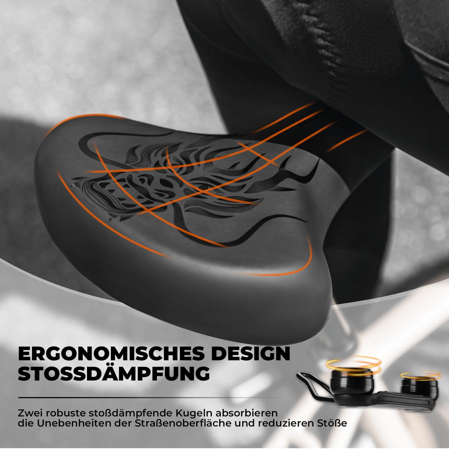 Waterproof bicycle saddle with print