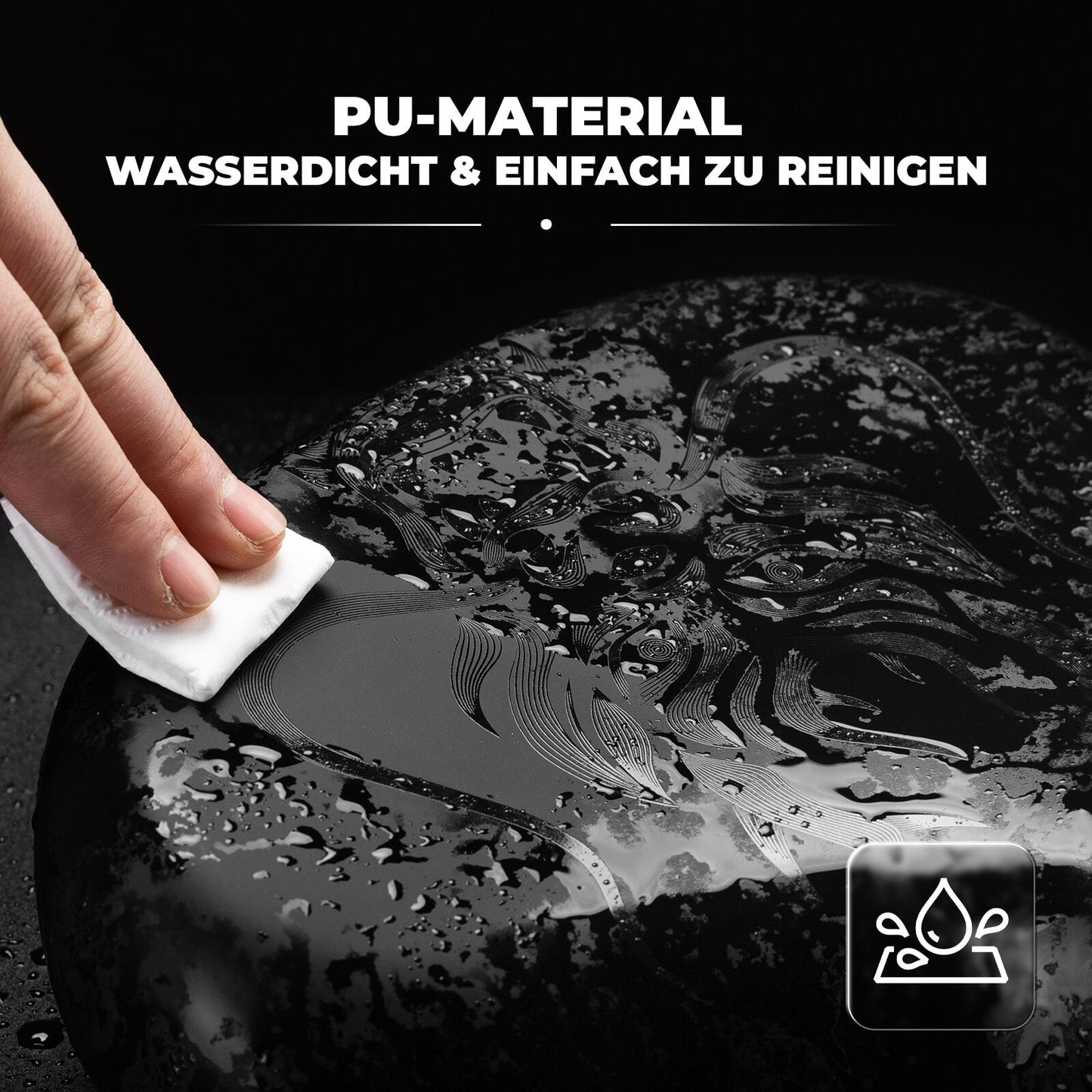 Waterproof bicycle saddle with print