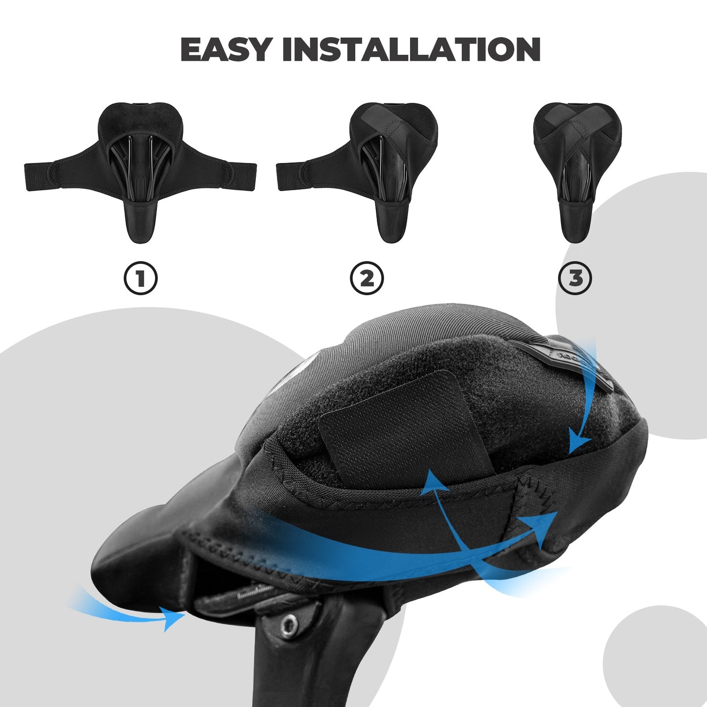 ROCKBROS Bicycle Saddle Breathable Saddle Cover Rain Cover Red/Blue