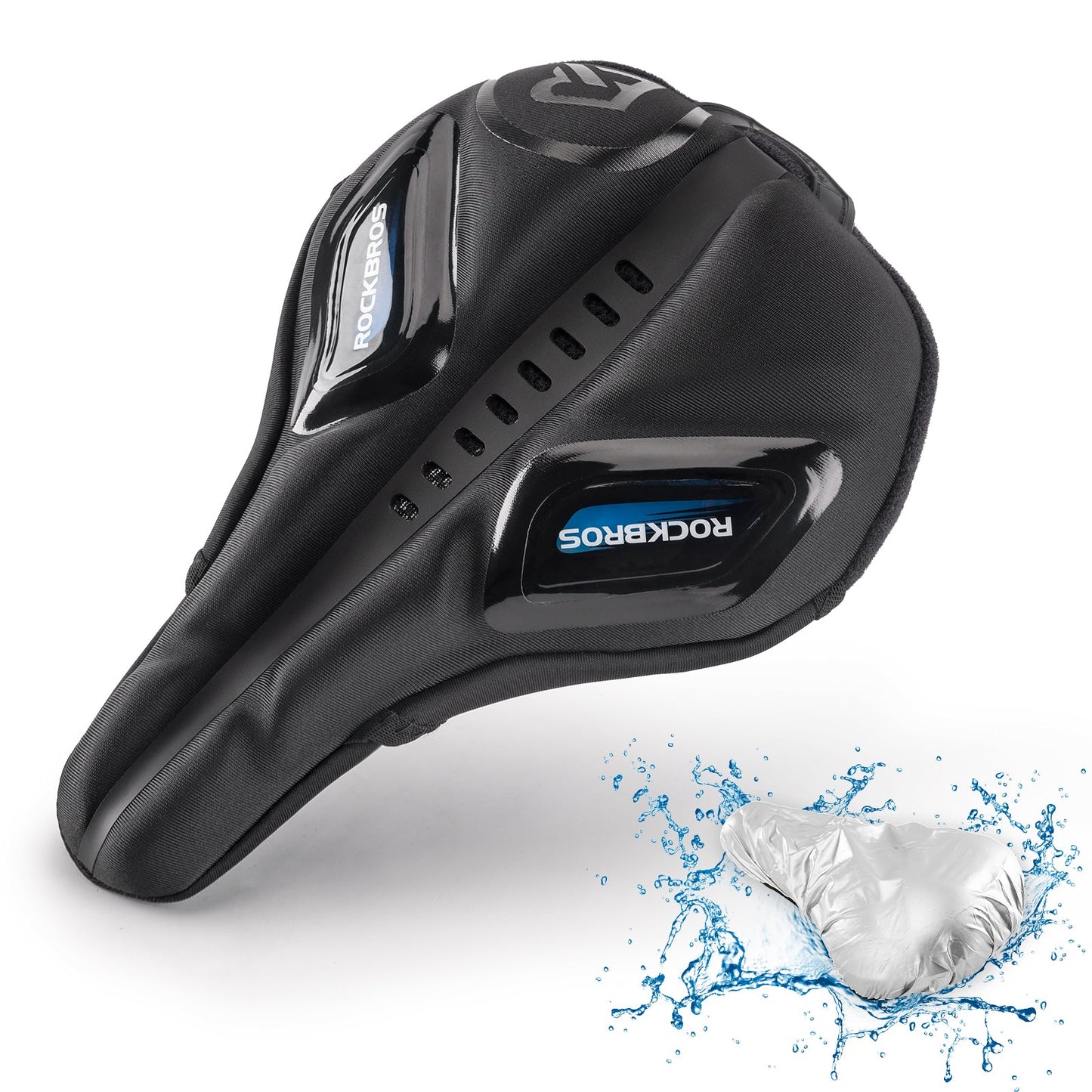 ROCKBROS Bicycle Saddle Breathable Saddle Cover Rain Cover Red/Blue