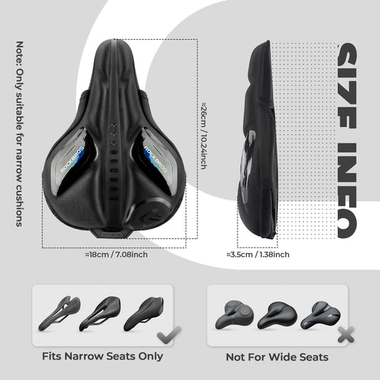 ROCKBROS Bicycle Saddle Breathable Saddle Cover Rain Cover Red/Blue