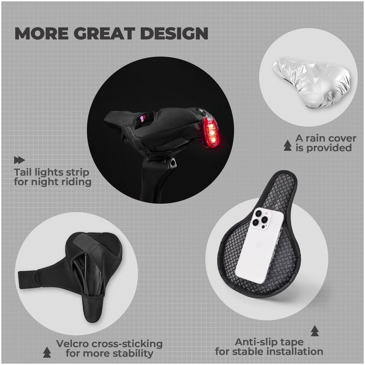 ROCKBROS Bicycle Saddle Breathable Saddle Cover Rain Cover Red/Blue