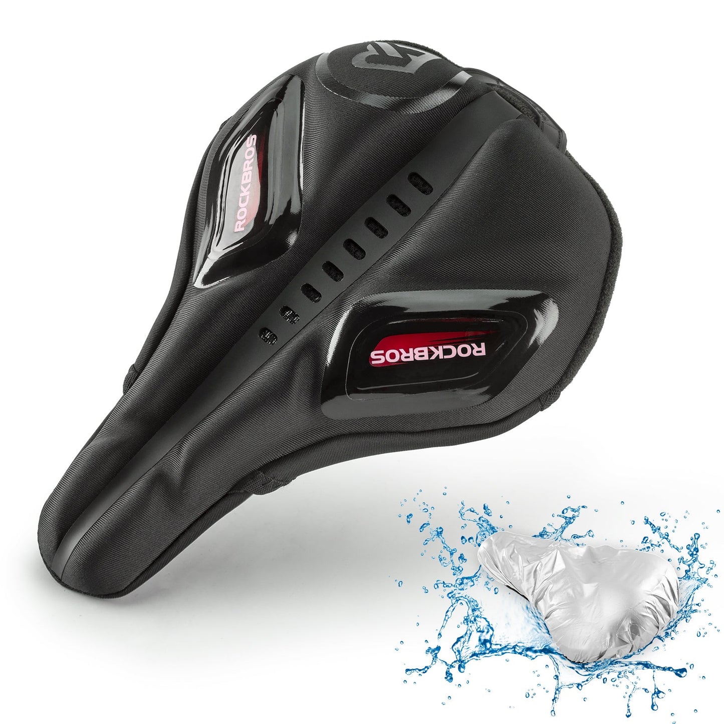 ROCKBROS Bicycle Saddle Breathable Saddle Cover Rain Cover Red/Blue