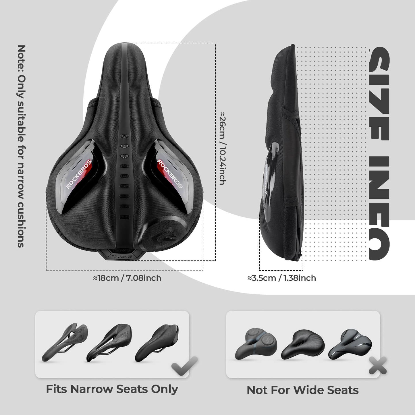 ROCKBROS Bicycle Saddle Breathable Saddle Cover Rain Cover Red/Blue