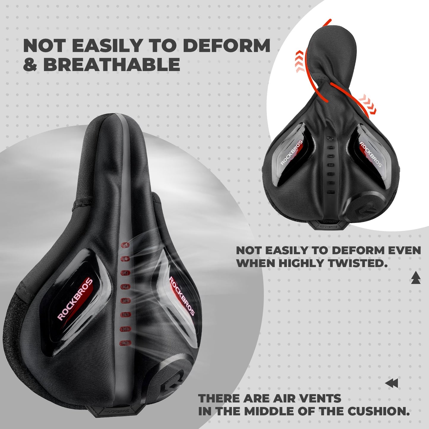 ROCKBROS Bicycle Saddle Breathable Saddle Cover Rain Cover Red/Blue