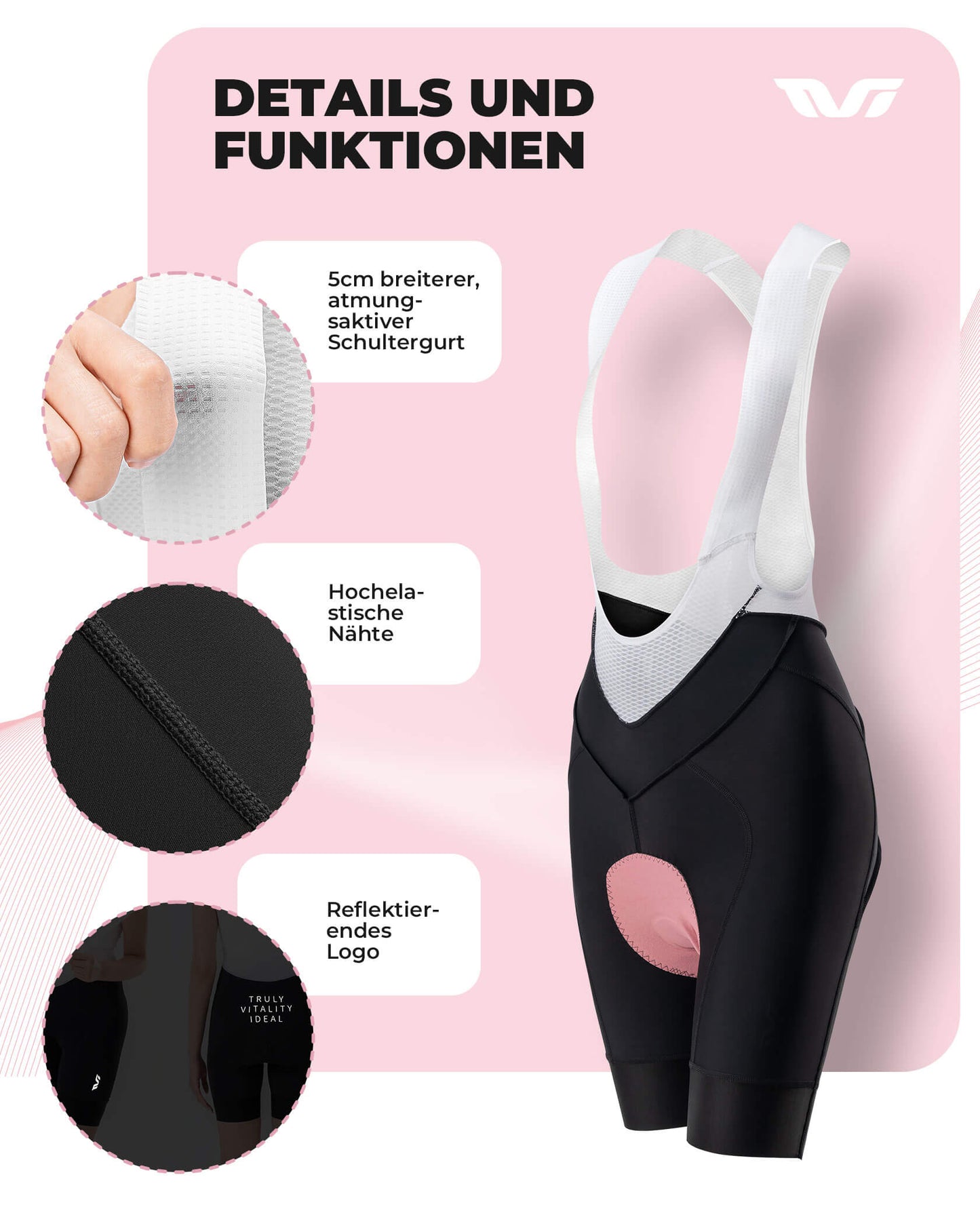 Women's cycling shorts, bib shorts, breathable