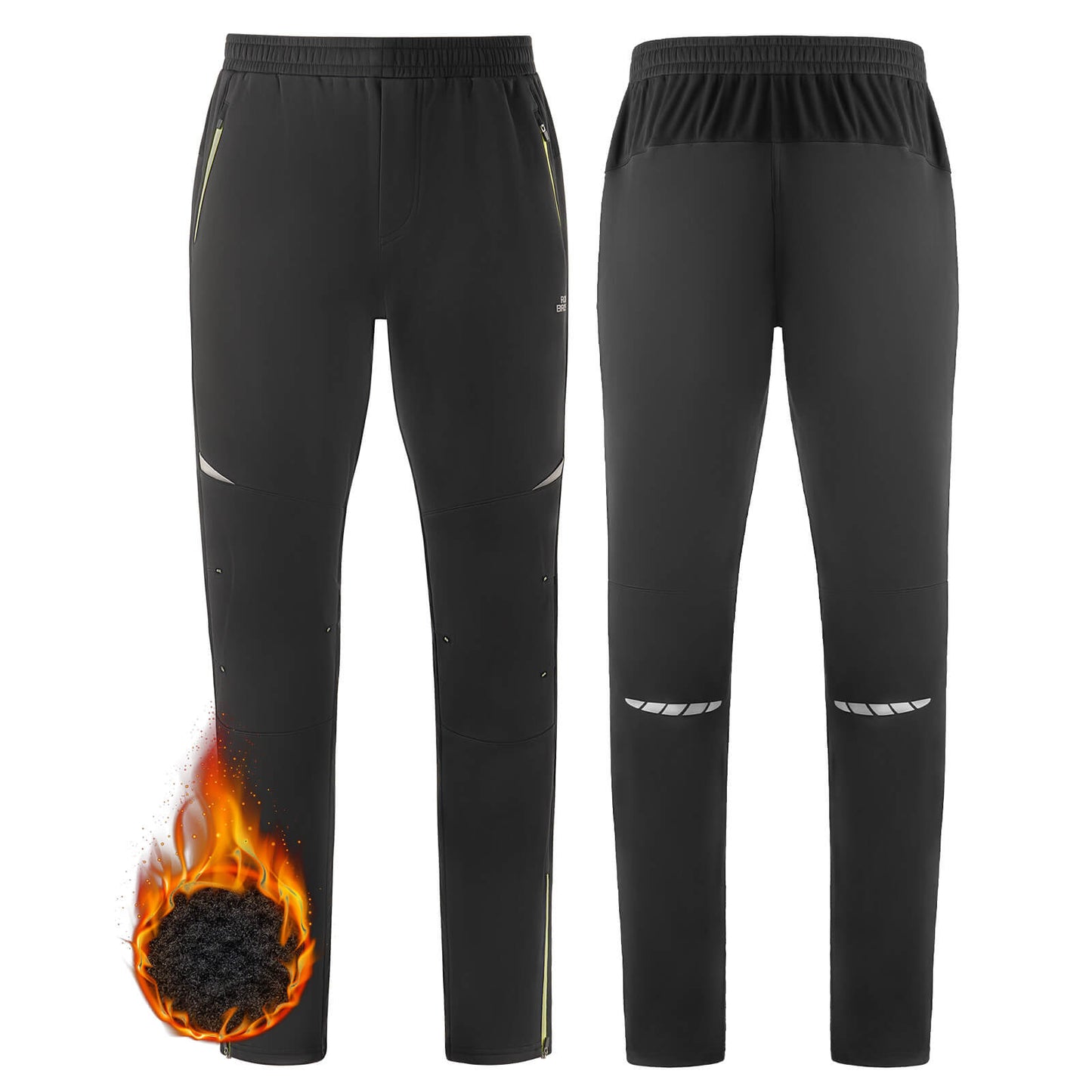 ROCKBROS Men's Cycling Trousers, Windproof and Warm for Winter Outdoor Sports
