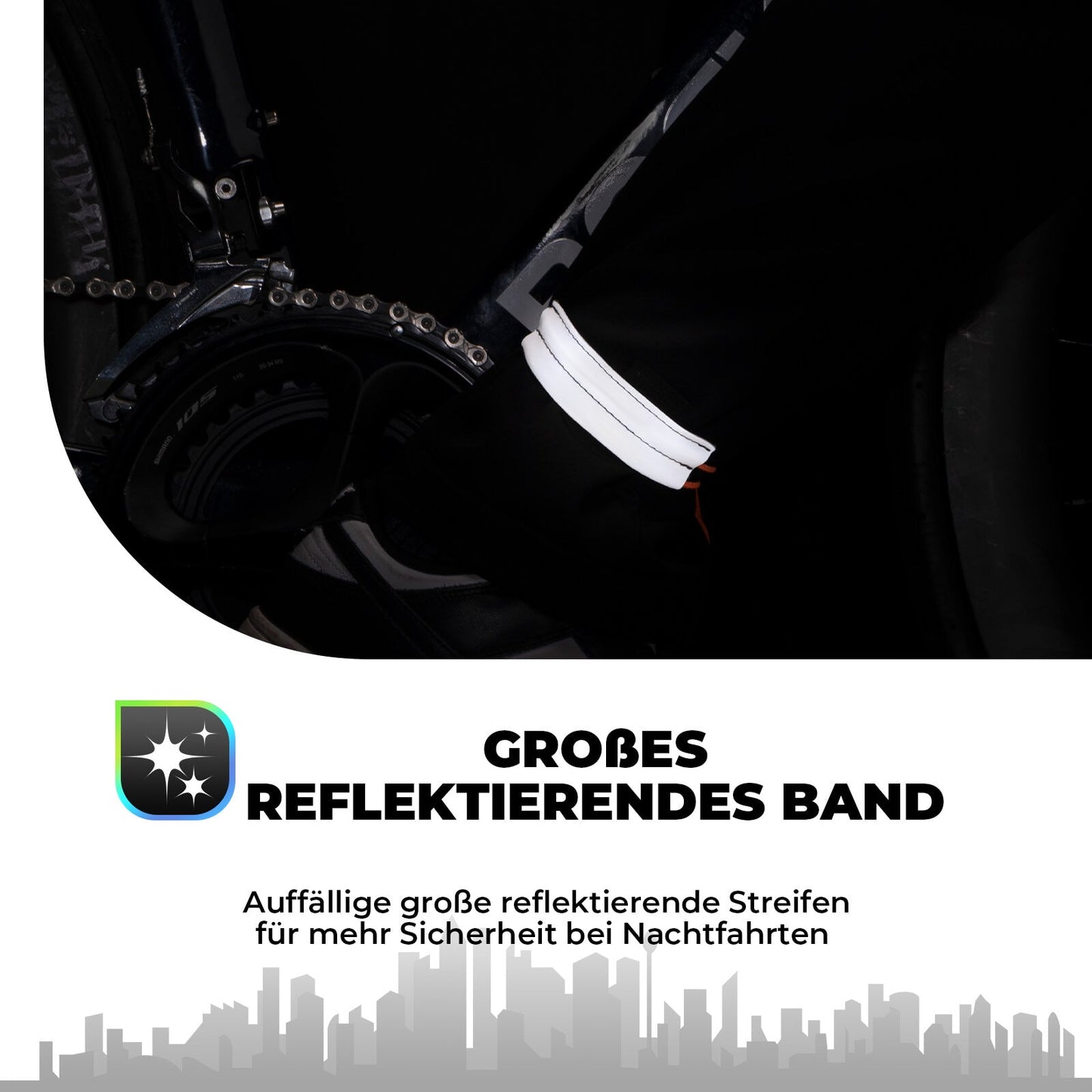 ROCKBROS Hosenband reflektierend für Radfahren Reflektorband